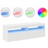 Muebles de TV con luces LED 2 uds blanco 60x35x40