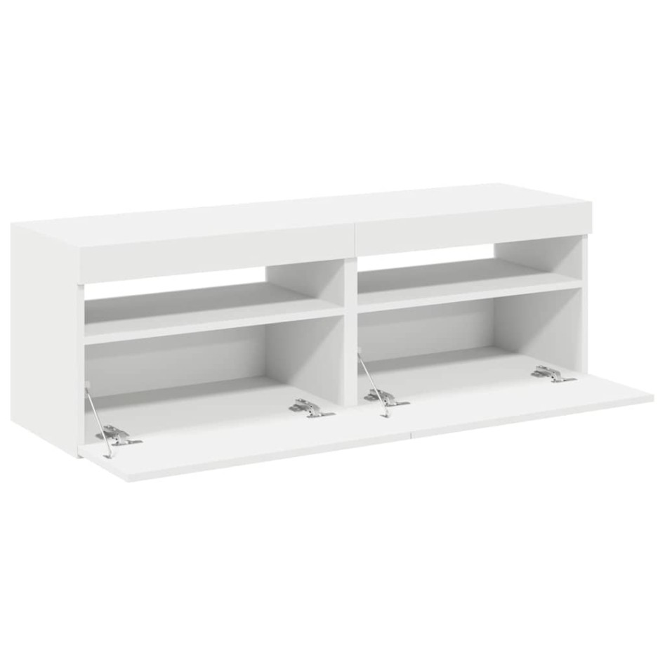 Muebles de TV con luces LED 2 uds blanco 60x35x40