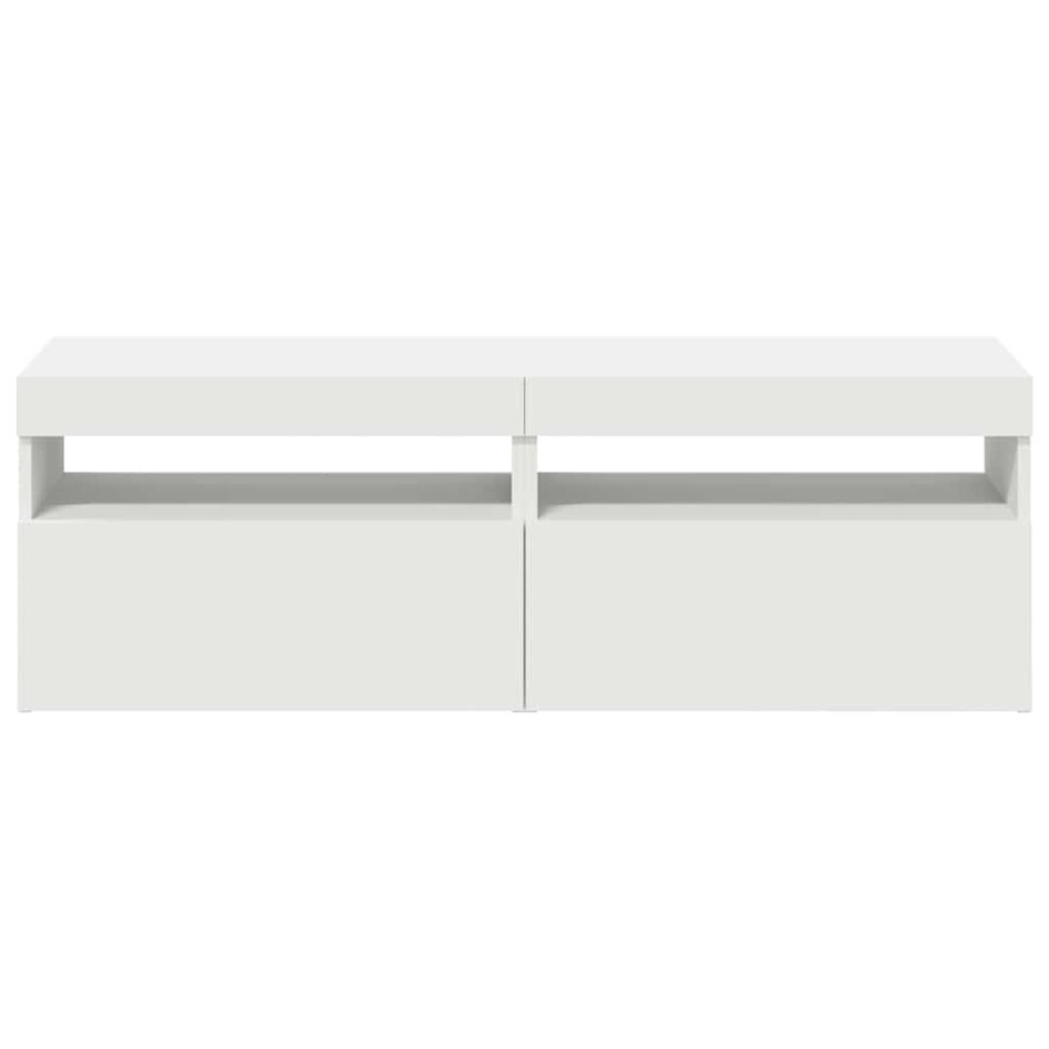Muebles de TV con luces LED 2 uds blanco 60x35x40