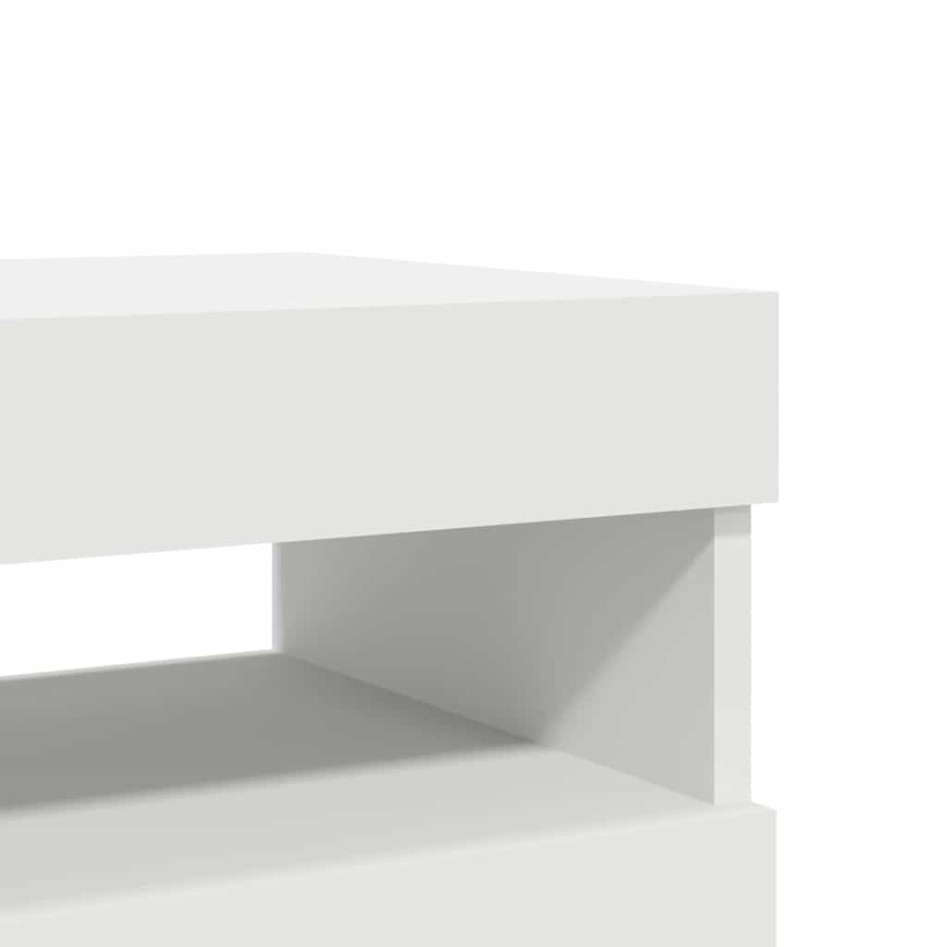 Muebles de TV con luces LED 2 uds blanco 60x35x40