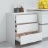 Aparador de madera contrachapada blanco 70x41x75