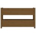Jardinera de madera maciza de pino marrón miel 112x25x66