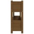 Jardinera de madera maciza de pino marrón miel 112x25x66