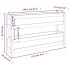 Jardinera de madera maciza de pino marrón miel 112x25x66