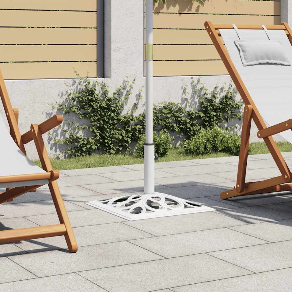 Base de sombrilla de hierro fundido blanco 12 kg 49