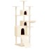 Rascador para gatos con postes de sisal crema 175