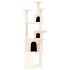 Rascador para gatos con postes de sisal crema 175