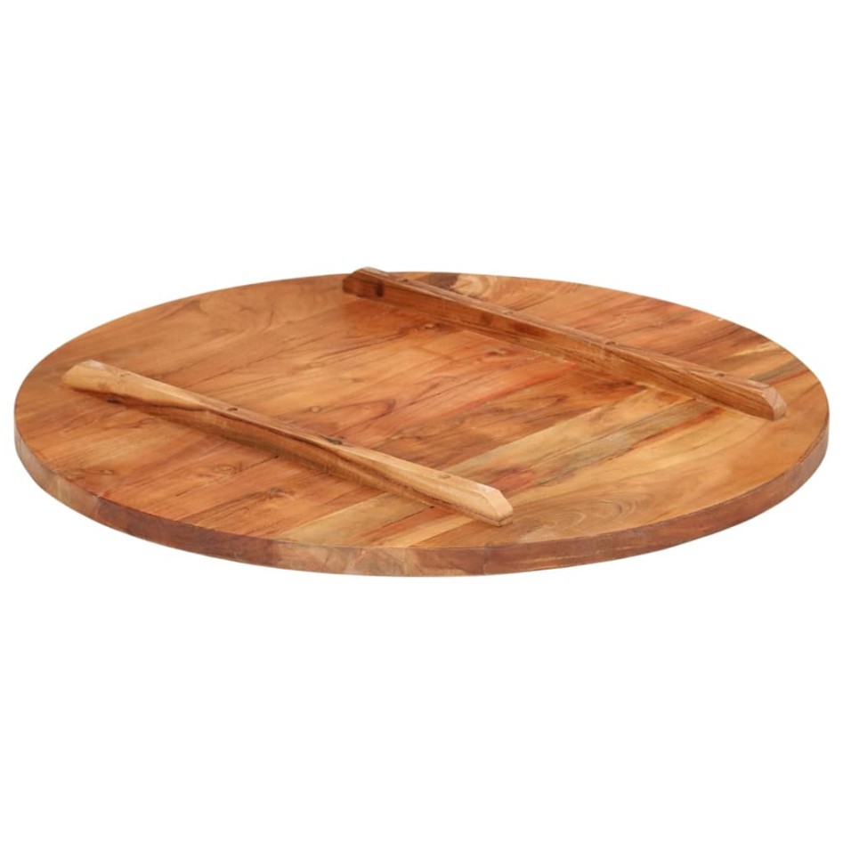Tablero de mesa redonda madera maciza de acacia 25-27 mm 70