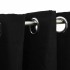Cortinas opacas con ojales look de lino 2 pzas negro 140x225