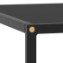 Mesa de centro negra con vidrio negro 80x80x35
