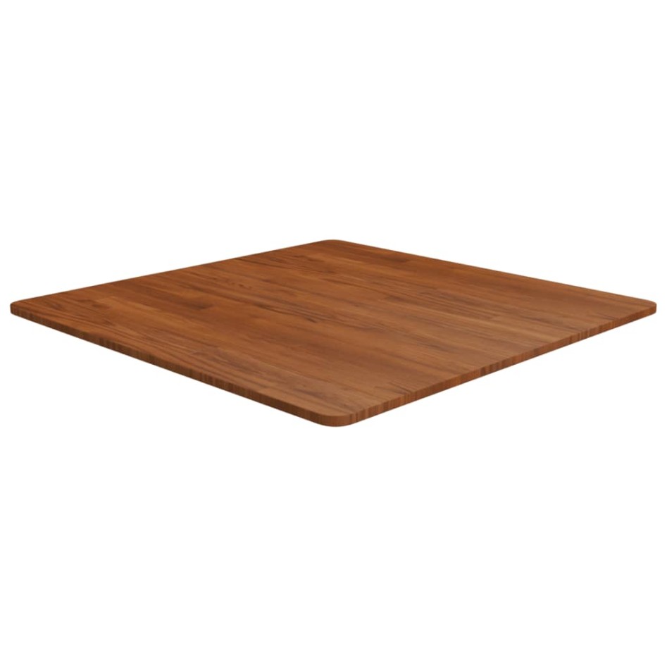 Tablero de mesa cuadrada madera roble marrón oscuro