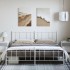 Estructura cama sin colchón con estribo metal blanco 183x213