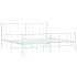 Estructura cama sin colchón con estribo metal blanco 183x213