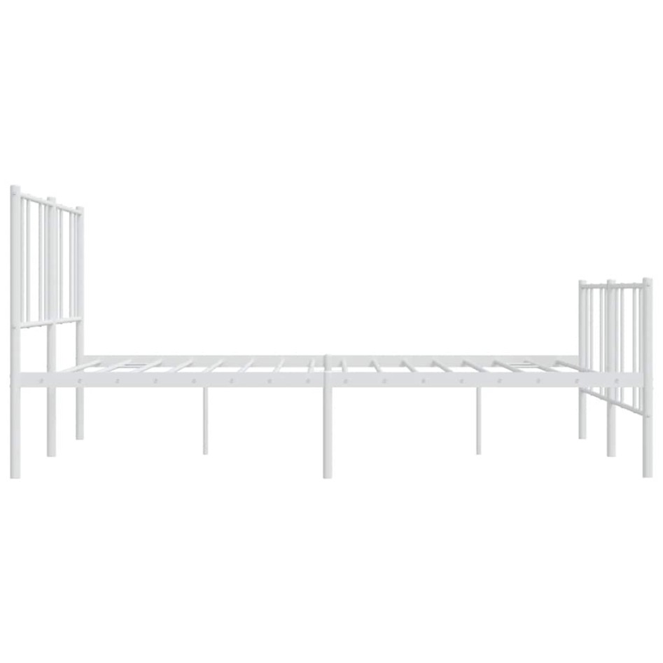 Estructura cama sin colchón con estribo metal blanco 183x213