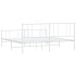 Estructura cama sin colchón con estribo metal blanco 183x213