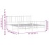 Estructura cama sin colchón con estribo metal blanco 183x213