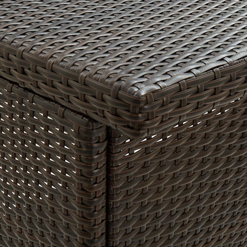 Set mesa y sillas de bar jardín 3 piezas ratán sintético