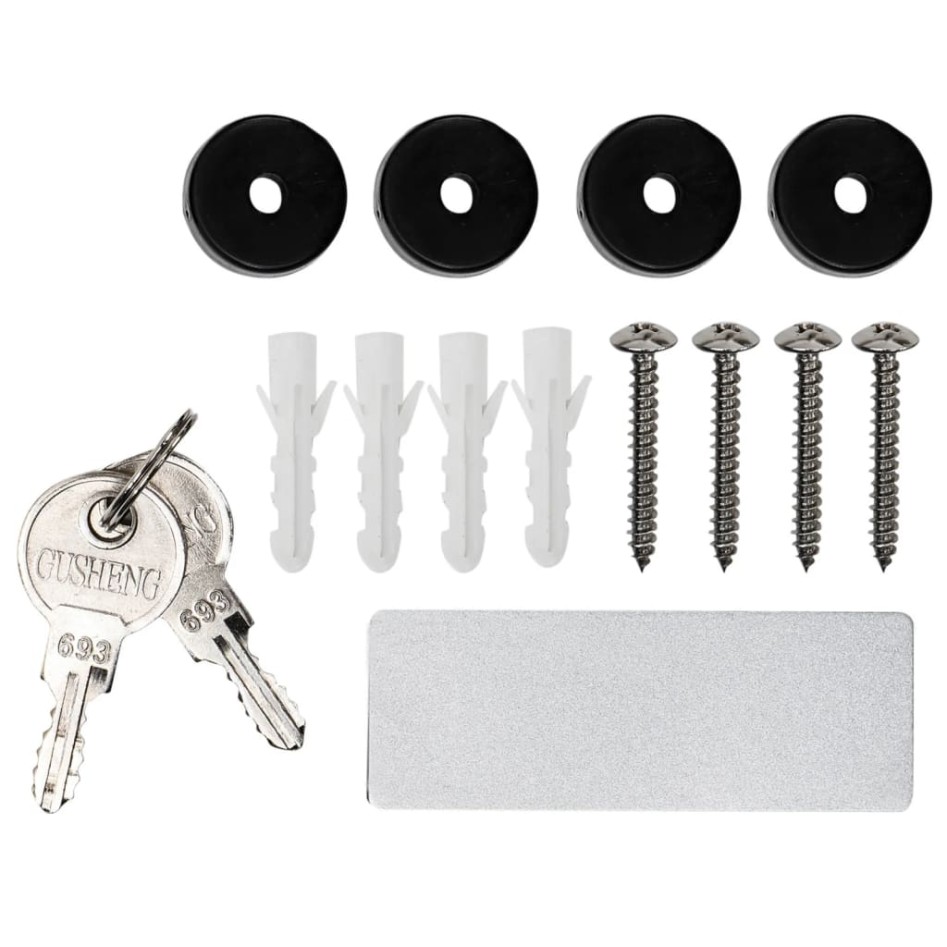 HI Buzón de acero inoxidable 38x12x42,5