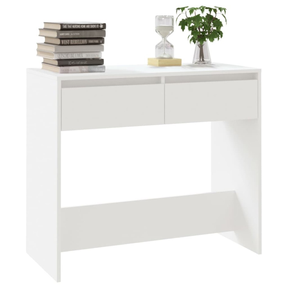 Mesa consola de madera contrachapada blanco 89x41x76,5