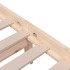 Estructura de cama doble sin colchón madera maciza 135x190