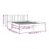 Estructura de cama doble sin colchón madera maciza 135x190