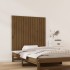 Cabecero cama pared madera maciza pino marrón miel 95,5x3x90