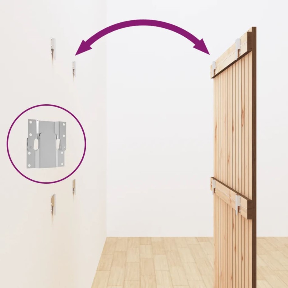 Cabecero cama pared madera maciza pino marrón miel