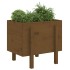 Jardinera de madera maciza de pino marrón miel 62x50x57