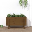 Arriate elevado de jardín madera pino marrón miel 101x50x57 cm