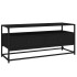 Mueble de TV madera contrachapada negro 100x35x45