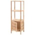 Mueble de almacenaje baño madera maciza nogal 39,5x35,5x123