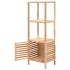 Mueble de almacenaje baño madera maciza nogal 39,5x35,5x123