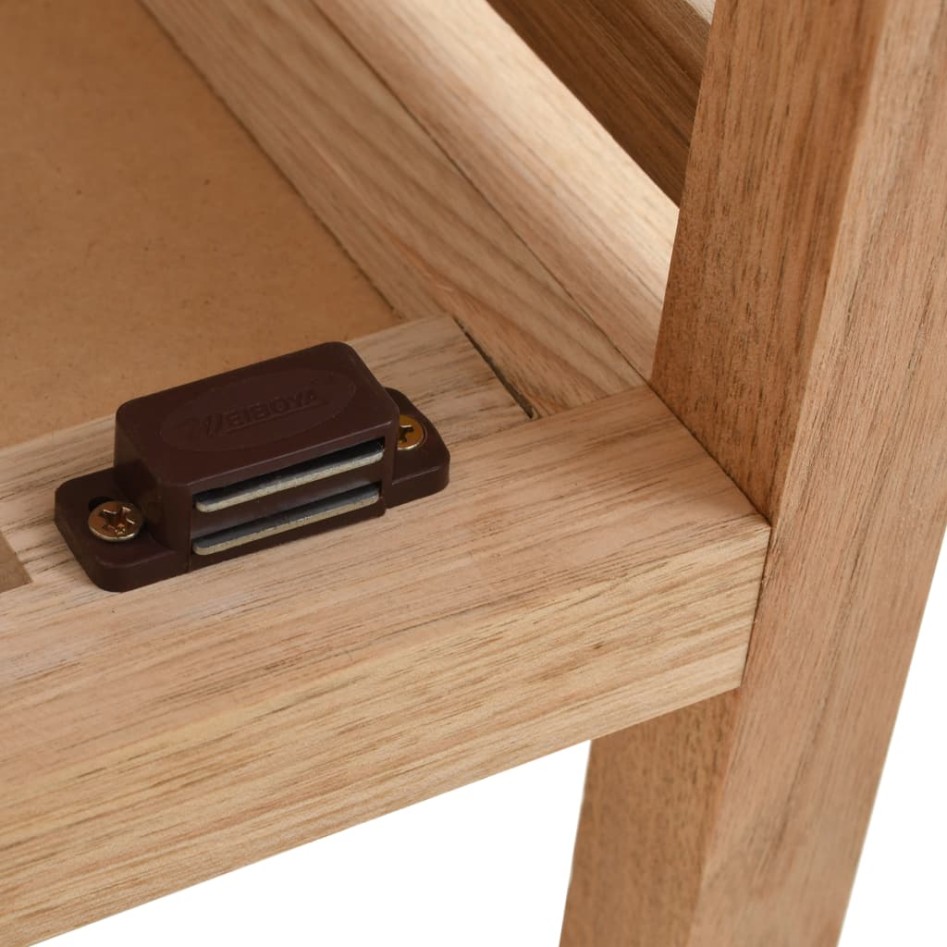 Mueble de almacenaje baño madera maciza nogal 39,5x35,5x123