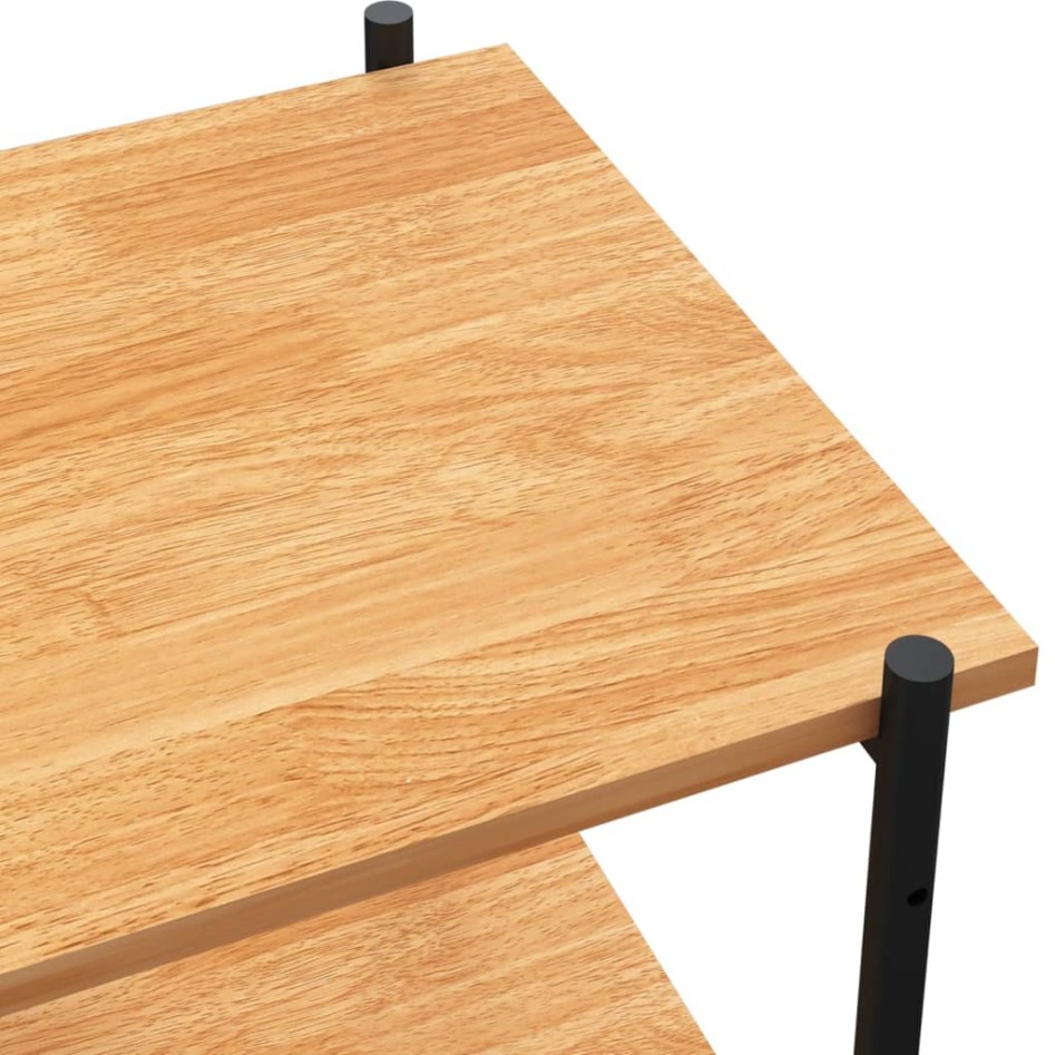 Estantería de 3 niveles negro y roble 80x40x92