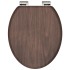SCHÜTTE Asiento de inodoro con cierre suave DARK WOOD