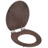 SCHÜTTE Asiento de inodoro con cierre suave DARK WOOD
