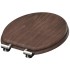 SCHÜTTE Asiento de inodoro con cierre suave DARK WOOD