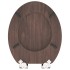 SCHÜTTE Asiento de inodoro con cierre suave DARK WOOD