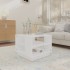 Mesa de centro madera de ingeniería blanca 55x55x43