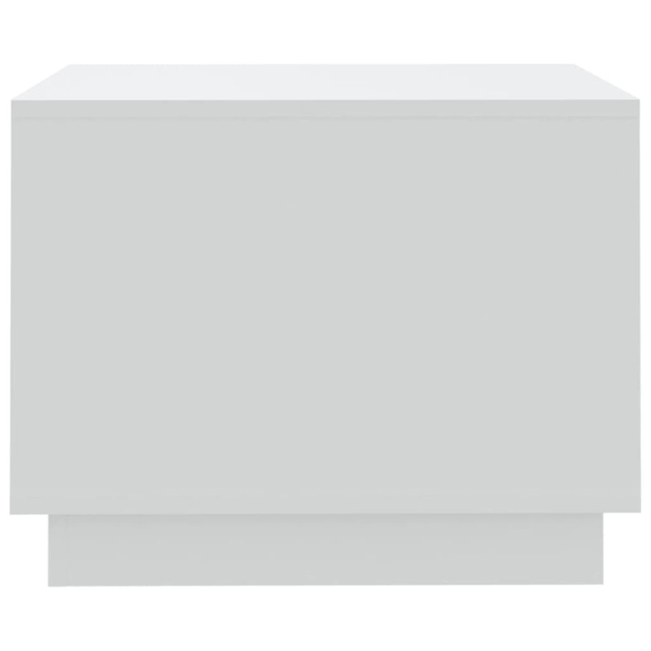 Mesa de centro madera de ingeniería blanca 55x55x43