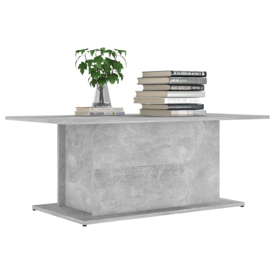 Mesa de centro madera ingeniería gris hormigón 102x55,5x40