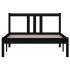 Estructura de cama sin colchón madera maciza negro 100x200