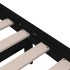 Estructura de cama sin colchón madera maciza negro 100x200
