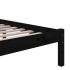 Estructura de cama sin colchón madera maciza negro 100x200