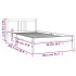 Estructura de cama sin colchón madera maciza negro 100x200