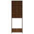 Armario de lavadora color roble marrón 64x24x190