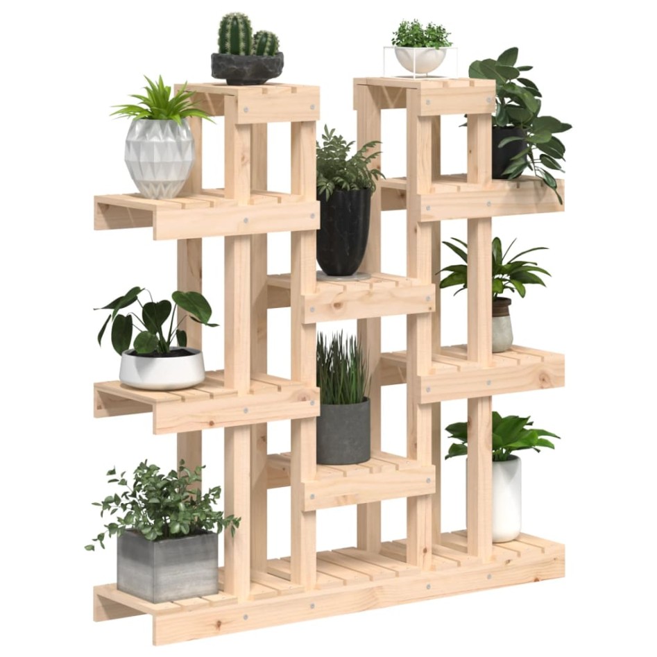 Soporte para plantas madera maciza de pino 104,5x25x109,5