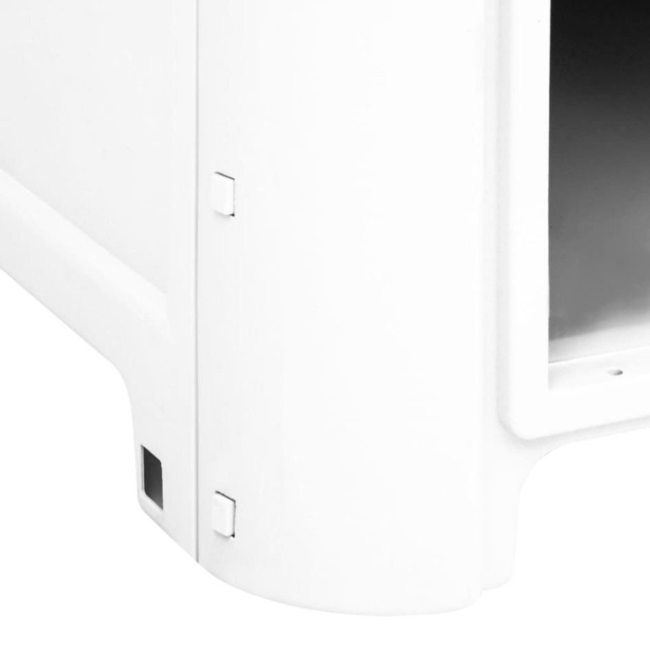 Caseta para perros polipropileno gris 59x75x66