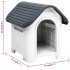 Caseta para perros polipropileno gris 59x75x66