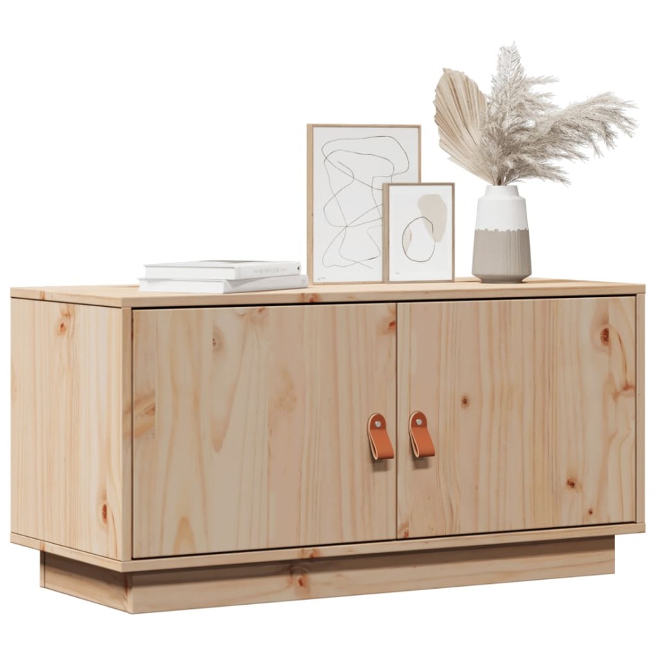 Mueble de TV de madera maciza de pino 80x34x40